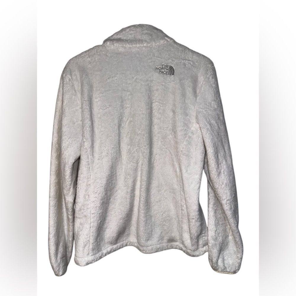 The North Face Gray and White Fleece Jacket Medium (soft, fuzzy) - Picture 2 of 4
